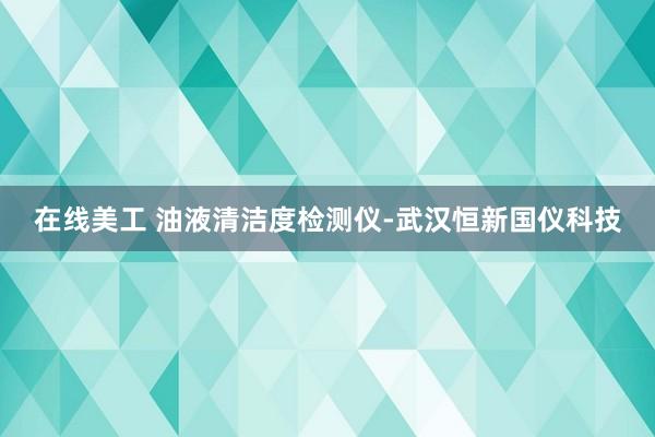 在线美工 油液清洁度检测仪-武汉恒新国仪科技